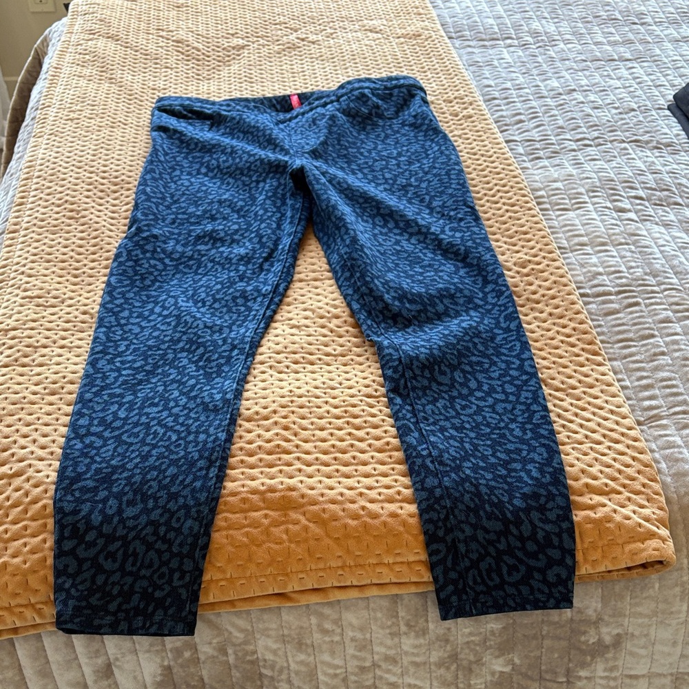 SPANX Navy leopard Patterned skinny jeans